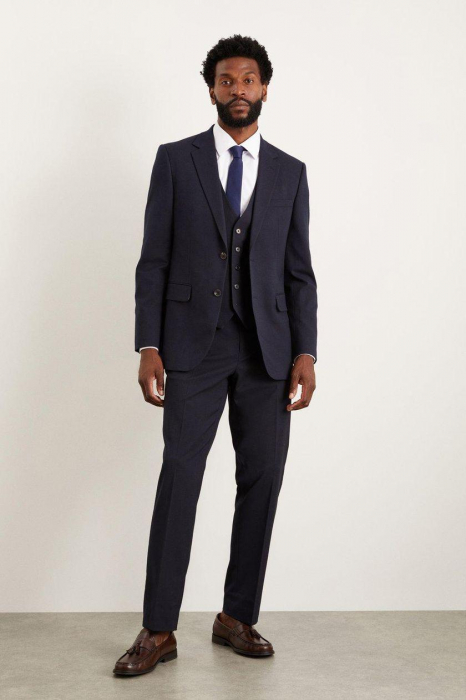 Pantaloni de costum bleumarin slim fit [3]