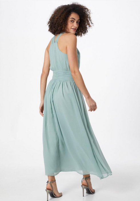 Rochie maxi din tul cu decolteu halter [2]