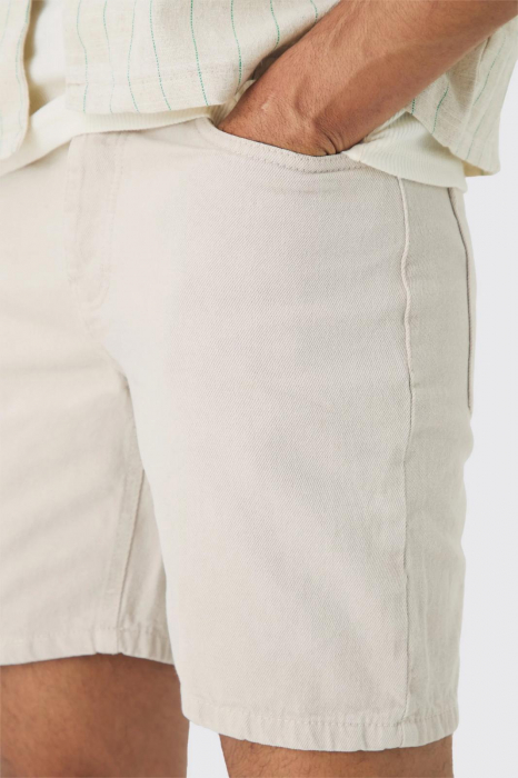 PANTALONI SCURȚI DIN DENIM SLIM RIGIDI [3]
