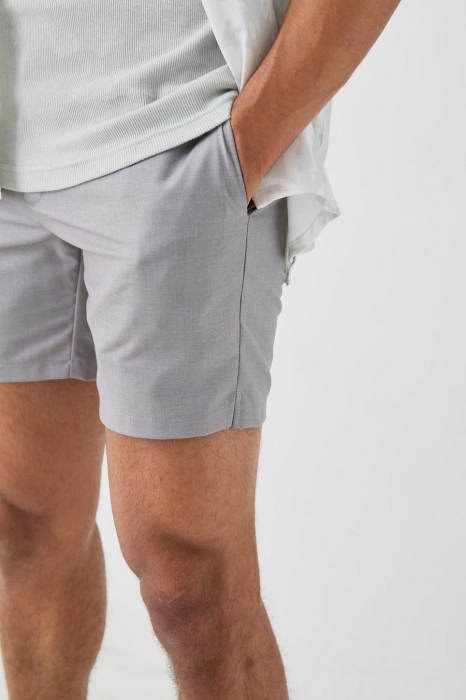 PANTALONI SCURȚI ELASTICI CU TALIE FIXĂ, CROIȚI SLIM FIT [2]