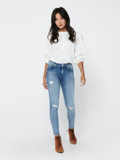 Blugi skinny cu talie medie BLUSH albastru deschis [1]