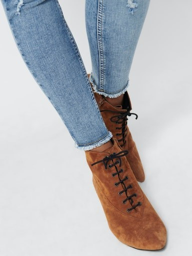 Blugi skinny cu talie medie BLUSH albastru deschis [4]