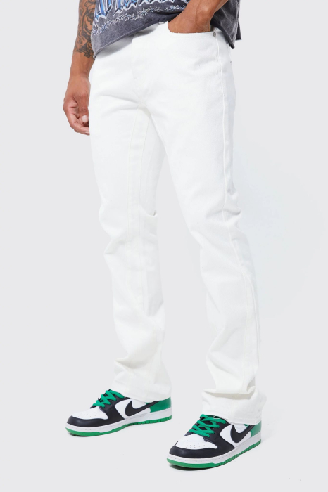 Blugi slim cu gusset evazat [1]