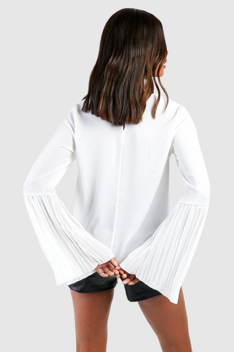 Bluză/Cămașă plisată cu manșete evazate [4]