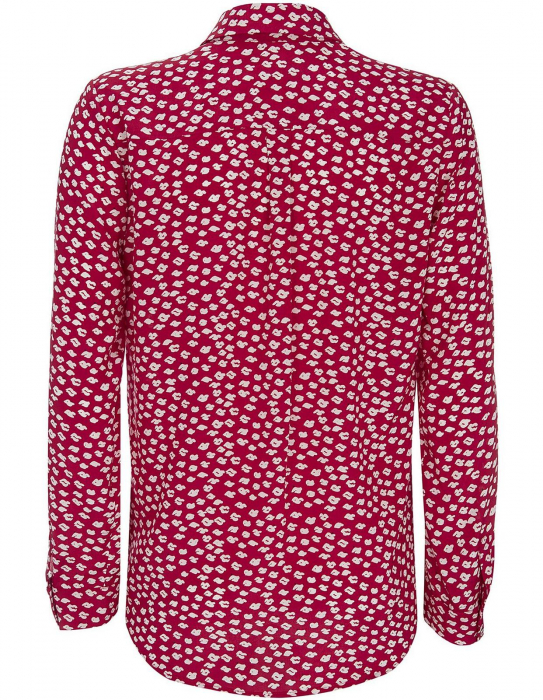 Camasa rosie cu imprimeu alb [4]