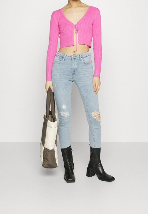 Cardigan cu maneca lunga si snur [3]