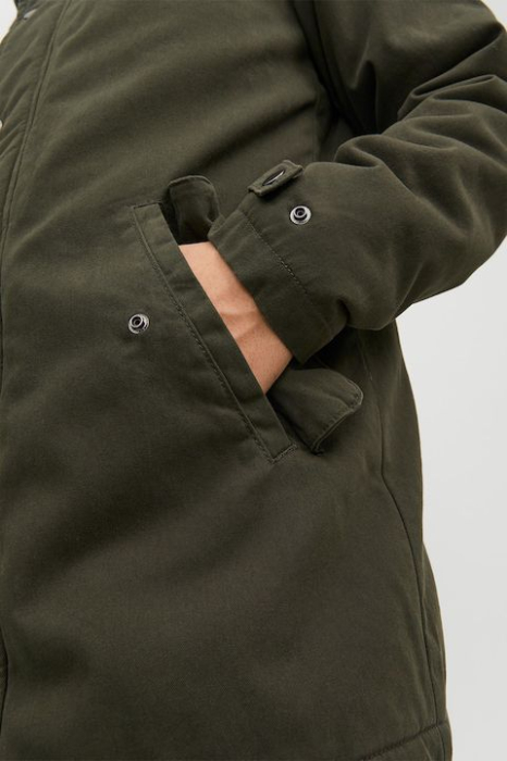 Geaca parka cu captuseala din material teddy [6]