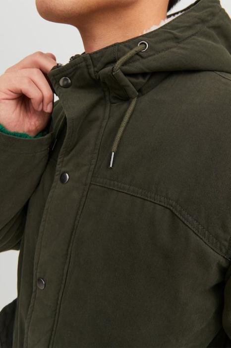 Geaca parka cu captuseala din material teddy [5]