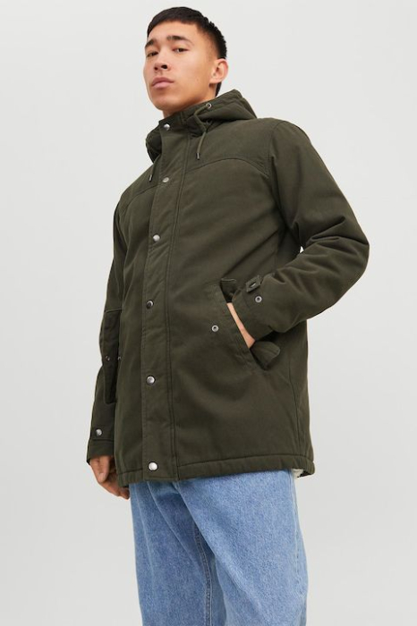 Geaca parka cu captuseala din material teddy [3]