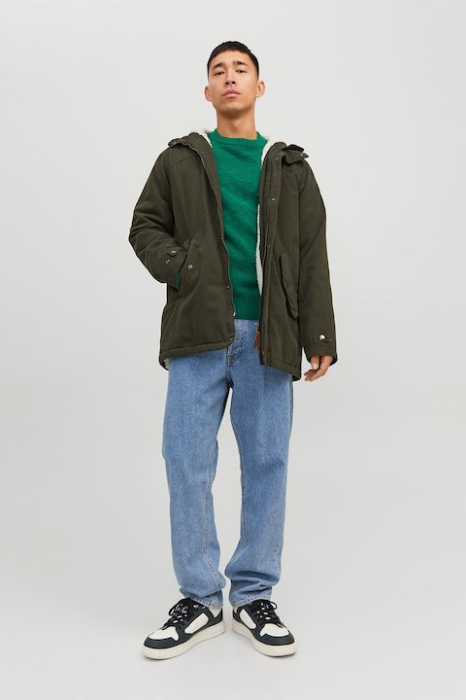 Geaca parka cu captuseala din material teddy [1]