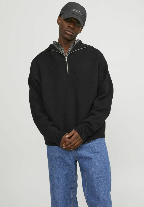 HALF-ZIP - Pulover - black [1]