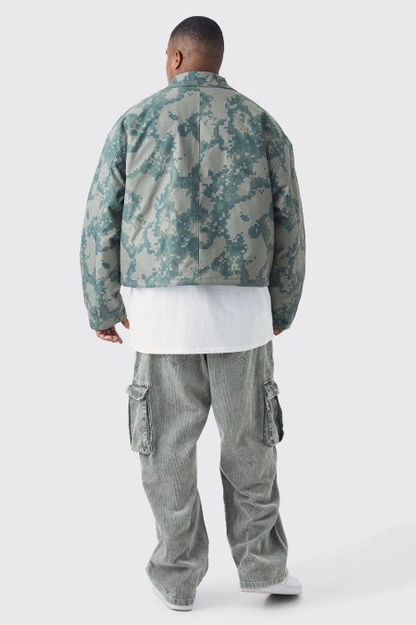 Jachetă Harrington Plus Boxy Pixelated Camo [3]