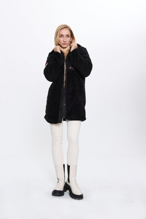 Jacheta pufoasa lunga cu capse [2]