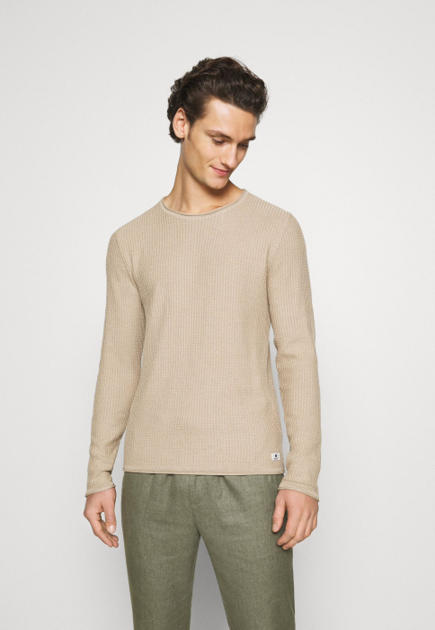 JPRBLUCARLOS CREW NECK - Pulover - Bej [1]