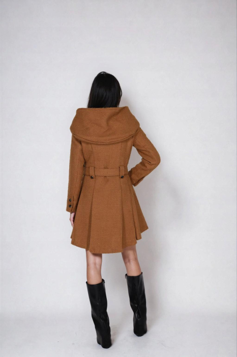 PALTON STEVE MADDEN ASIMETRIC MARO CU TEXTURĂ [3]