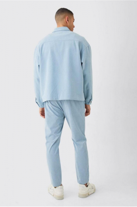 Pantaloni caniculati cu talie inalta elasticat [3]