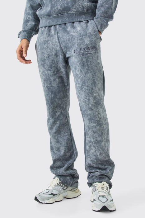 Pantaloni de trening cu aplicație ruptă [1]