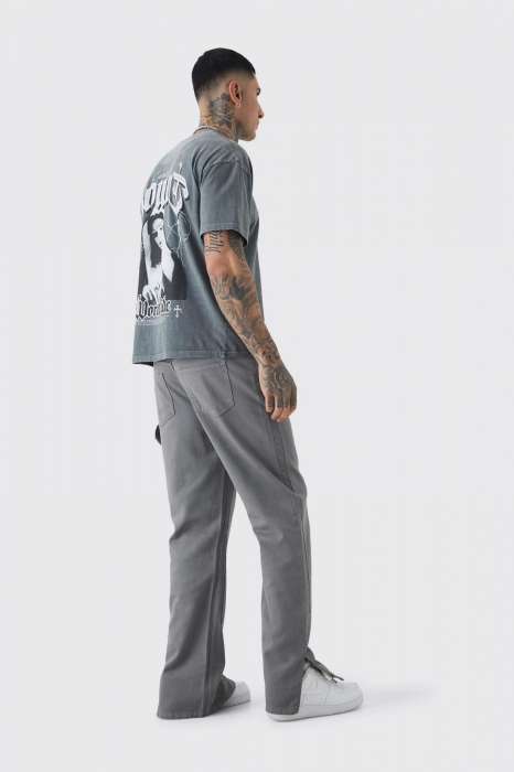 Pantaloni inalt relaxant cu tiv jos [2]