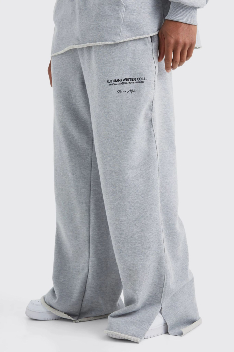 Pantaloni jogger cu imprimeu buclat, extrem de lați, cu croială largă [1]