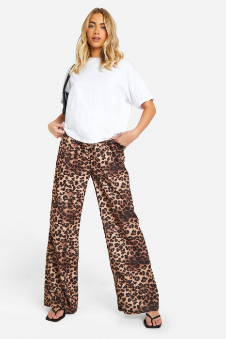 Pantaloni leopard largi [3]