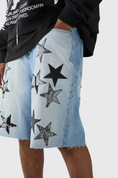 Pantaloni scurti cu aplicatii stele [2]