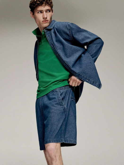 Pantaloni scurți jogger chino din denim [4]