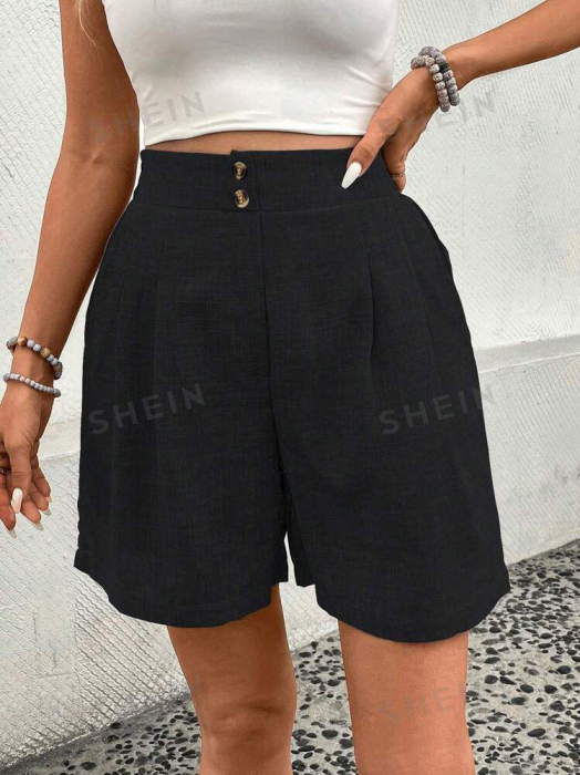 Pantaloni Scurți Palazzo Casual [2]