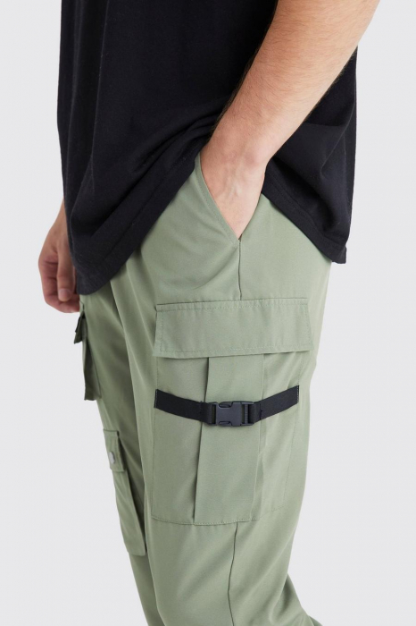 Pantaloni skinny cargo, catarame multi buzunare [3]