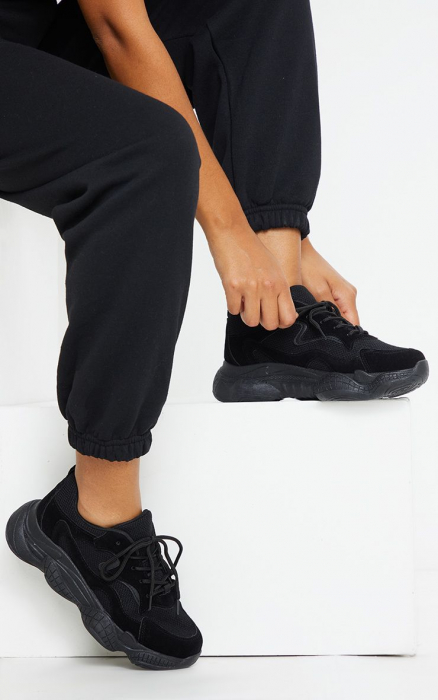 Pantofi sport cu talpă cu bule groase NEGRU [1]