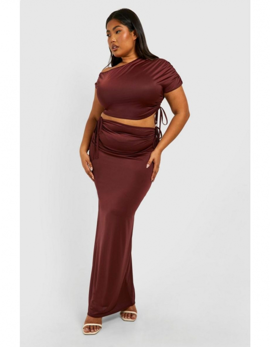 Plus Crop Top și Fustă Maxi [1]