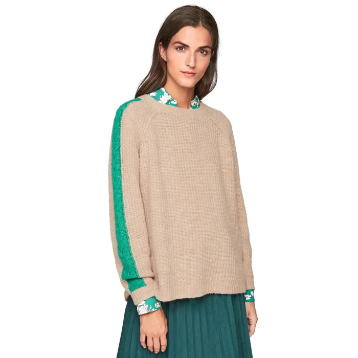 Pulover bej cu verde [1]