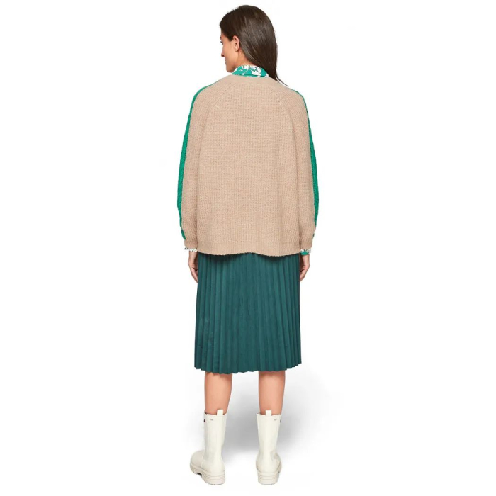 Pulover bej cu verde [4]