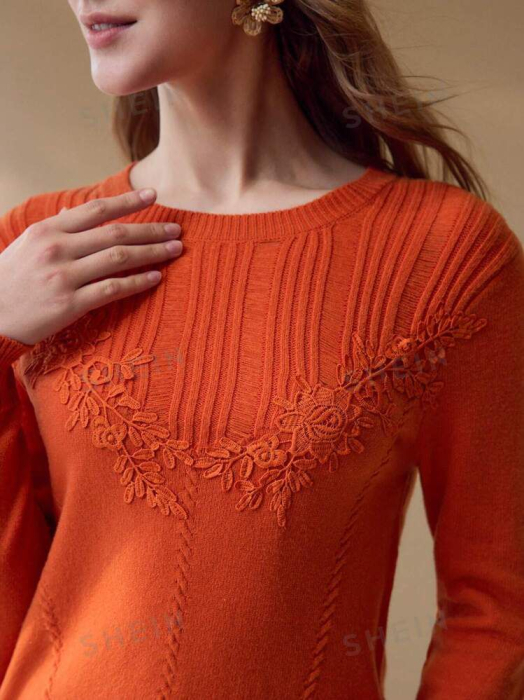 Pulover cu flori dantelata [4]