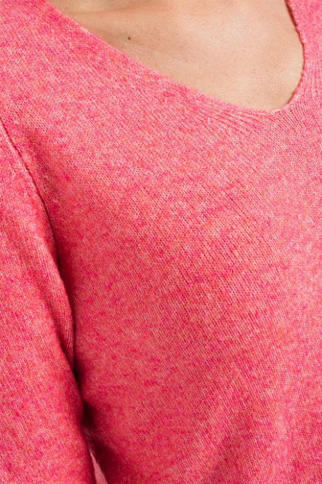 Pulover tricotat fin New Wind, Roz melange [3]