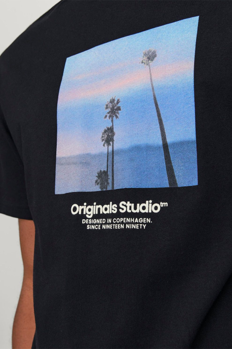 ricou relaxed fit de bumbac cu imprimeu, Negru [3]