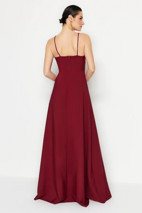 Rochie cu bretele subtiri si crapatura in fata [2]