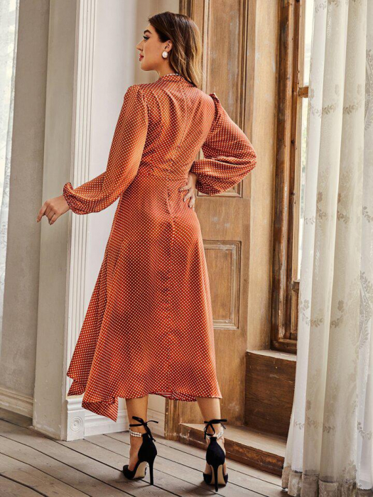 Rochie cu mâneci cu nod-lanternă și buline [3]