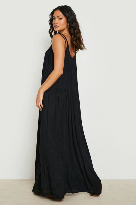 Rochie de plajă maxi cu bretele șifonate [3]