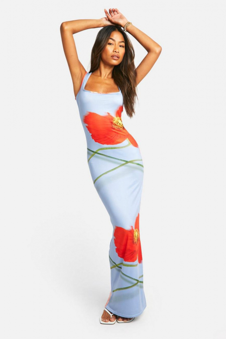 ROCHIE MAXI  CU GÂT PĂTRAT SOFT [4]