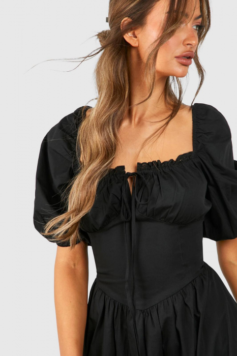 Rochie maxi din poplin [4]