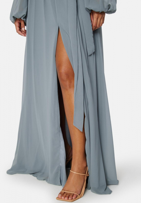 Rochie maxi din șifon cu mânecă lungă [3]