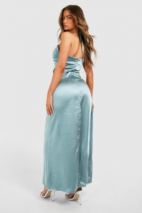Rochie maxi slip cu gat [4]