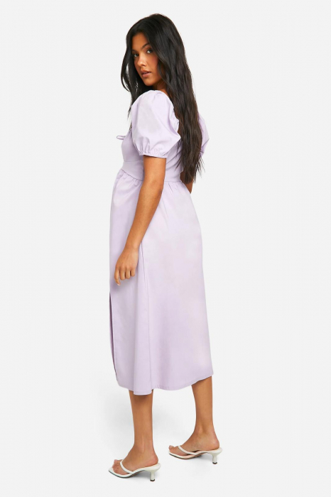 Rochie midi de maternitate bengalină cu mâneci bufante [4]