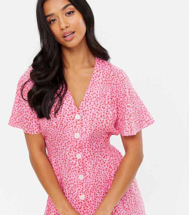 Rochie midi cu buline rosii [2]