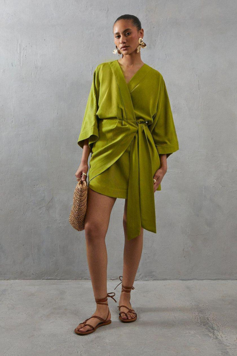 Rochie Mini Kimono Wrap [3]