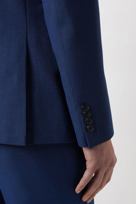 Sacou de costum albastră Slim Fit Plus And Tall [4]