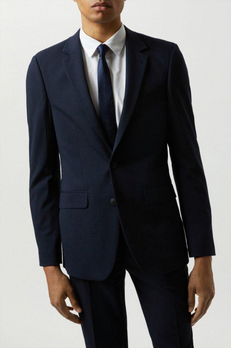 Sacou de costum bleumarin Slim Fit [2]