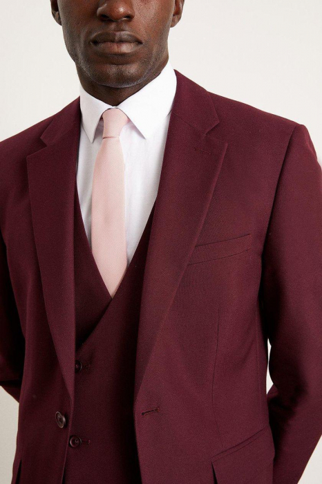 Sacou de costum Burgundy slim Fit [5]