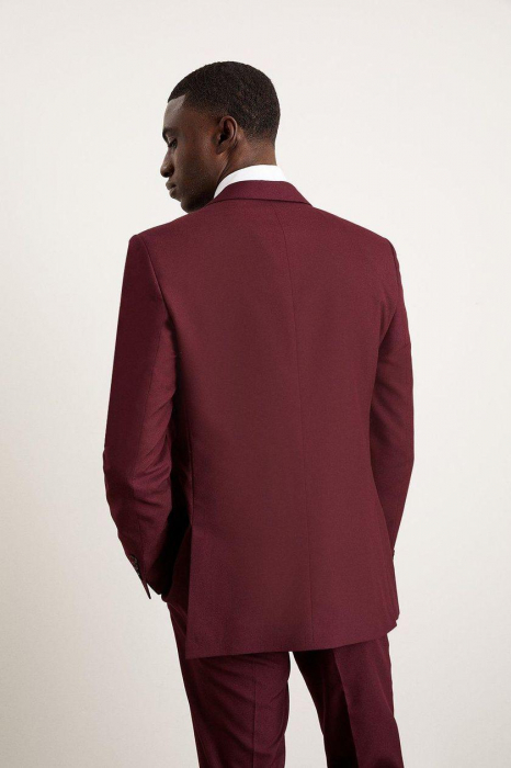 Sacou de costum Burgundy slim Fit [3]