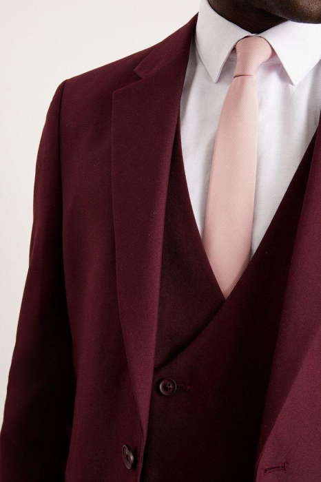 Sacou de costum Burgundy slim Fit [2]